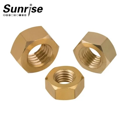 ANSI--ASME B18.2.2 Piuliță hexagonală din alamă cu filet fin filet grosier