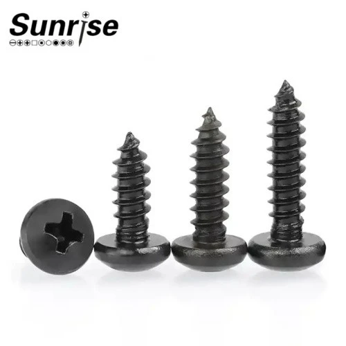 DIN 7981 Black/Zinc Plated/Nickel Phillips Cross Pan Round Head Self Tapping Screw