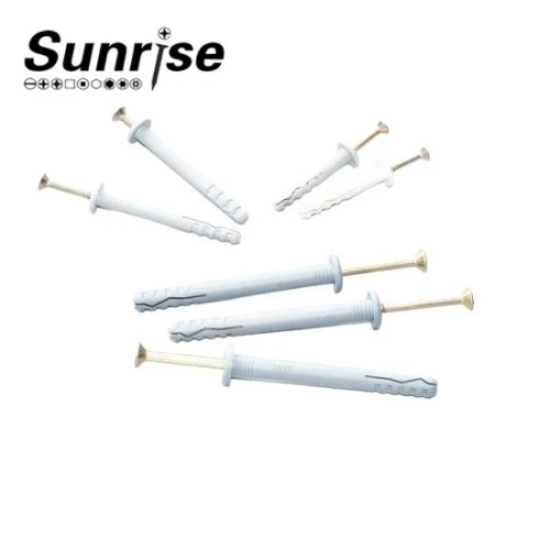 Nylon Hammer Drive AnchorMushroom Head With Coloured Screw-Nail 2