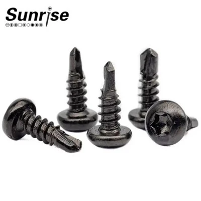 Black Roof Tek 6 lobi Torx Drive Pan Cap rotund șurub autoforant