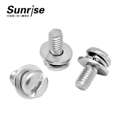 Tampoane cu arc Șaibe plate Fante Șuruburi combinate triple cu cap rotund