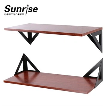 Montare pe perete Triunghiul plutitor Bracket Bracket Bracket Black Partiție neagră