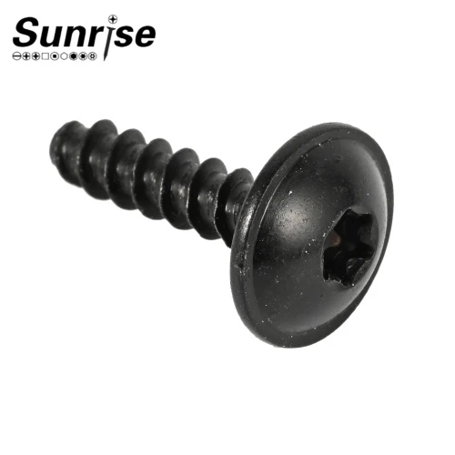 Șurub filetat negru cu cap truss Torx